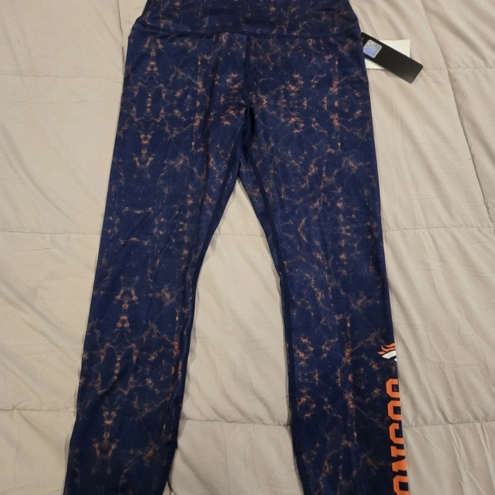 NFL Team Apparel Navy and Orange Leggings